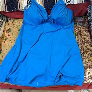 Lands' End Blue swim dress size 18 long like new
